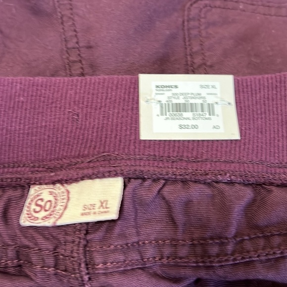 SO deep plum cotton shorts - Picture 4 of 4